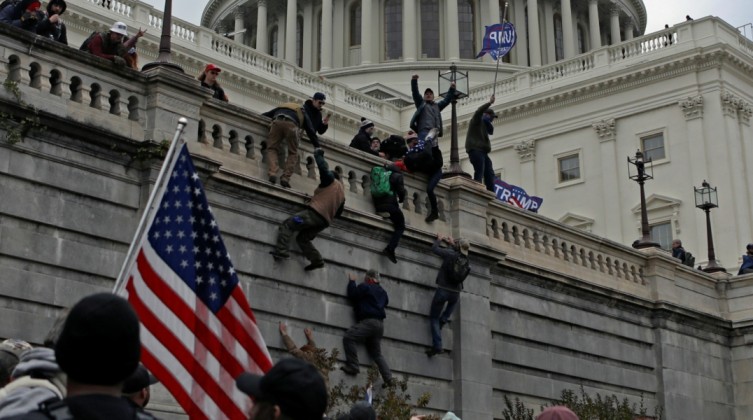 FILE PHOTO: Supporters of U.S. President Donald Trump protest outside the Capitol in Washington