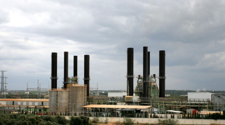 A general view of Gaza electricity company south of Gaza City