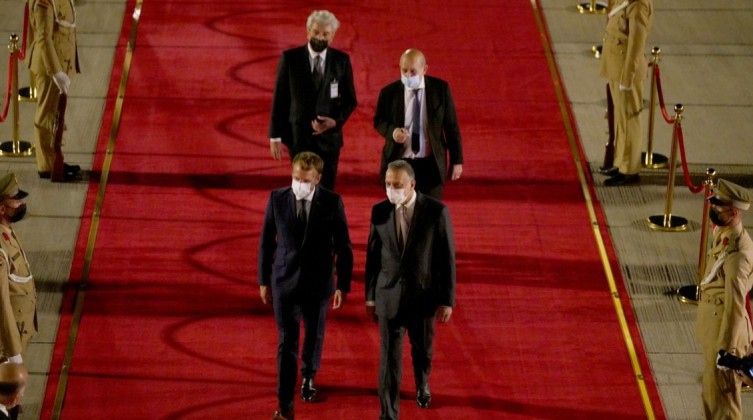 French President Macron in Iraq