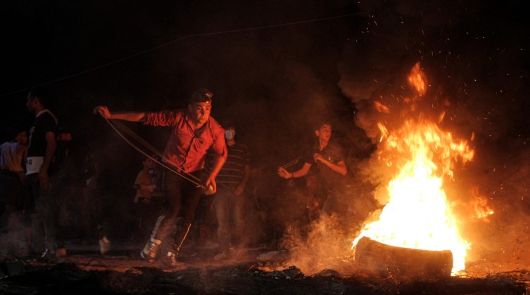 MIDEAST-GAZA-ISRAEL-BORDER-NIGHT CLASHES
