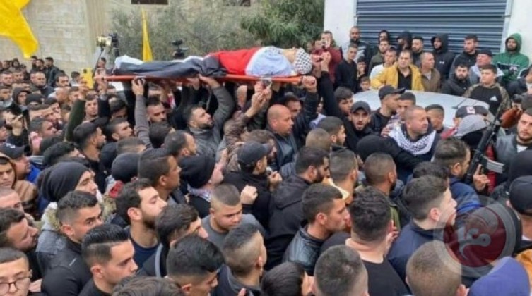 تشييع جثمان الشهيد فالح جرادات في بلدة سعير