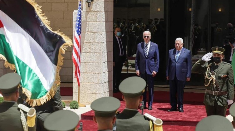 بالفيديو والصور: الرئيس عباس يلتقي الرئيس الأمريكي فى بيت لحم