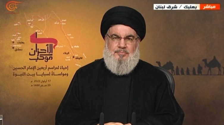 نصر الله:  أى استخراج إسرائيلي للغاز من "حقل كاريش" دون موافقة لبنان خط أحمر