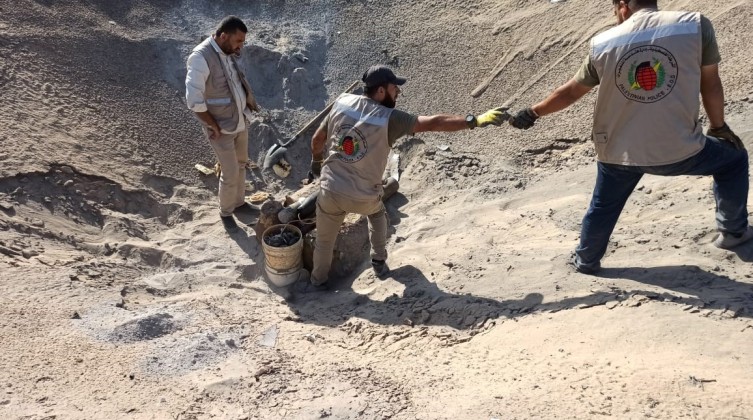 "غزة": هندسة المتفجرات تُتلف مـواد متفجرة من مخلفات الاحتلال