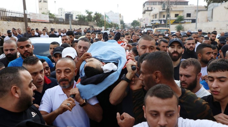 تشييع جثمان الشهيد متين ضبايا في جنين