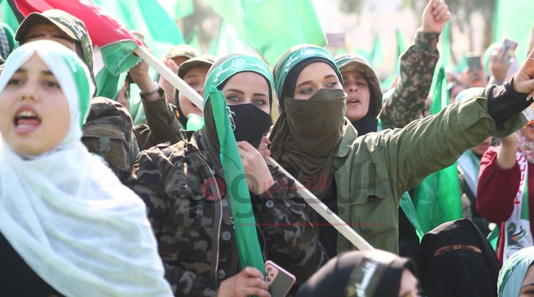 حماس تحيي الذكرى ال ٣٥ لانطلاقتها وسط حضور فصائلي وشعبي كبير