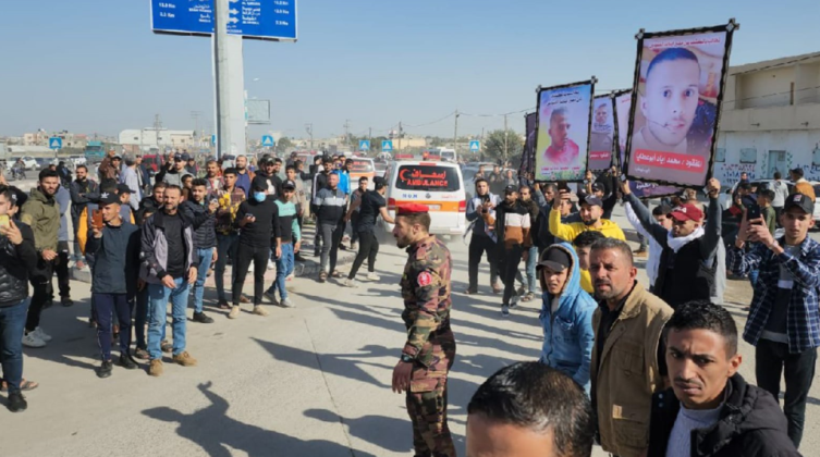 وصول جثامين شهداء لقمة العيش إلى غزة