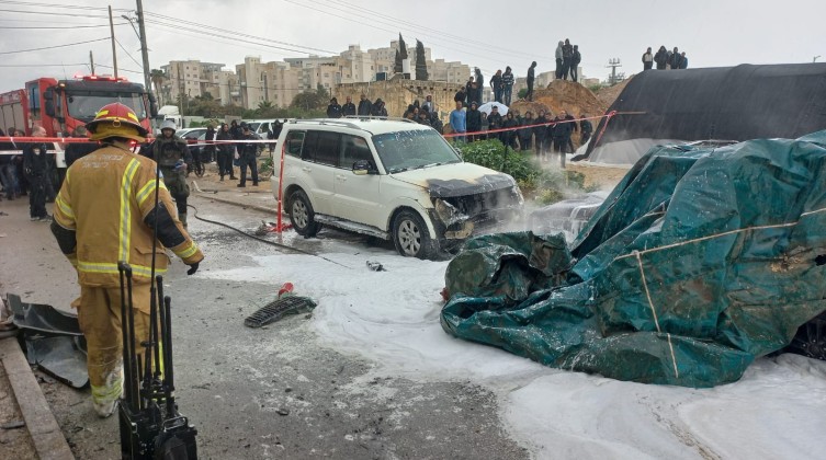 بالفيديو: مقتل شاب فلسطيني إثر انفجار مركبته في الداخل المحتل