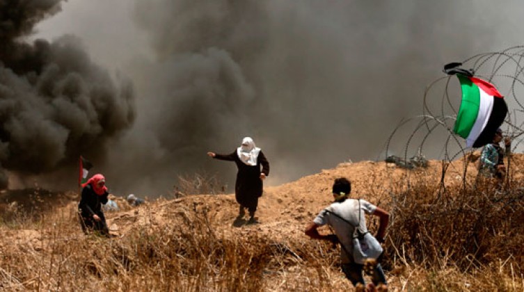 بالفيديو:  الاحتلال يستهدف المشاركين بفعالية يوم الأرض شرق غزة