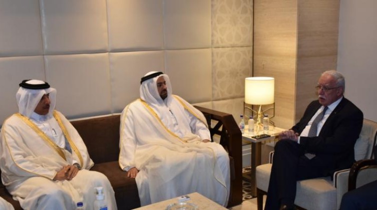 المالكي يبحث مع وزير الدولة القطري آخر المستجدات الفلسطينية