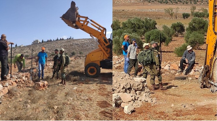 الاحتلال يمنع العمل في طريق زراعية شمال رام الله