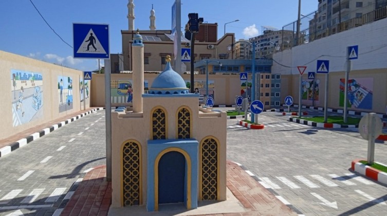 استمرار العمل بإنشاء المدينة المرورية بميناء غزة