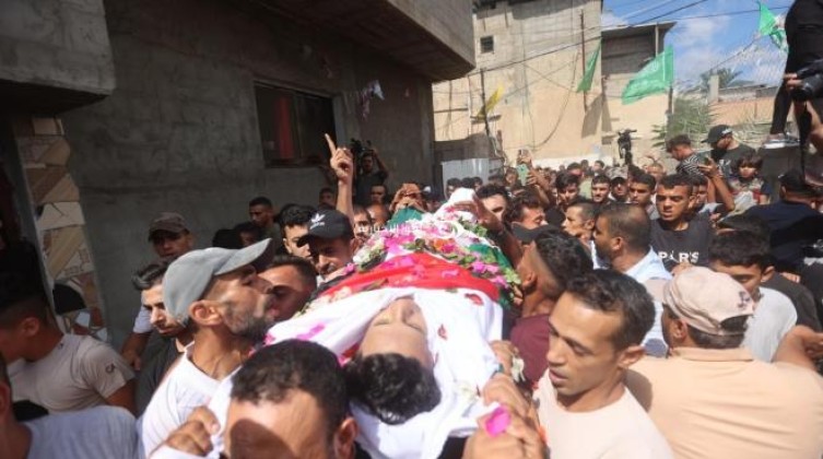 تشييع جثمان الشهيد يوسف رضوان في خانيونس