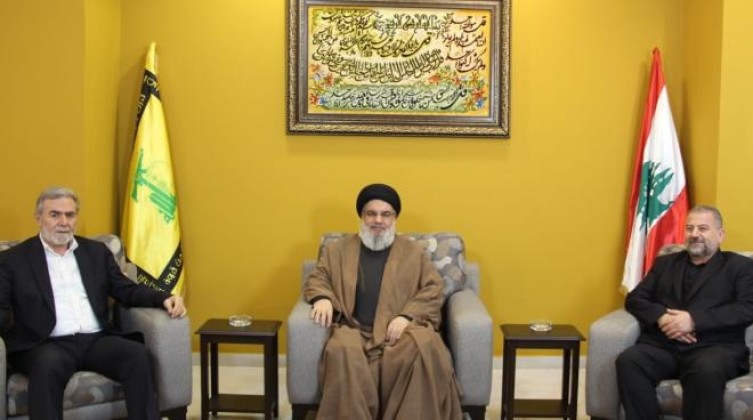 نصر الله يلتقي مع النخالة والعاروري.. ماذا بحثا؟