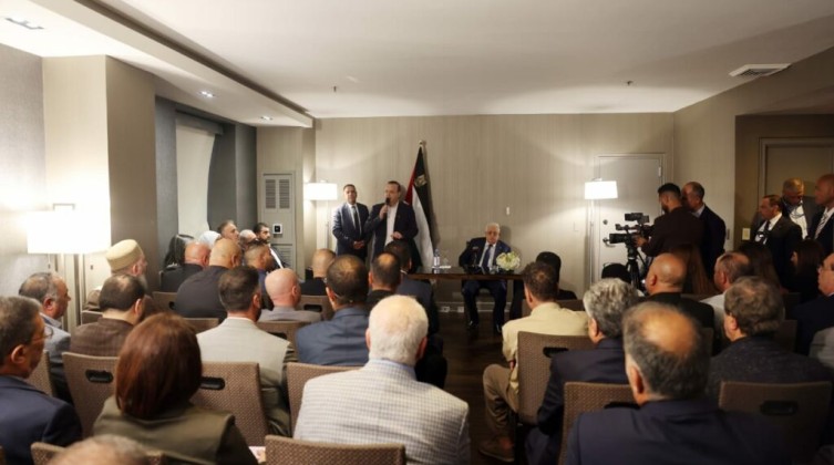 الرئيس عباس يلتقي مع الجالية الفلسطينية في الولايات المتحدة