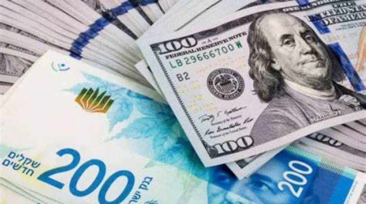 ارتفاع سعر صرف الدولار مقابل الشيكل اليوم الجمعة