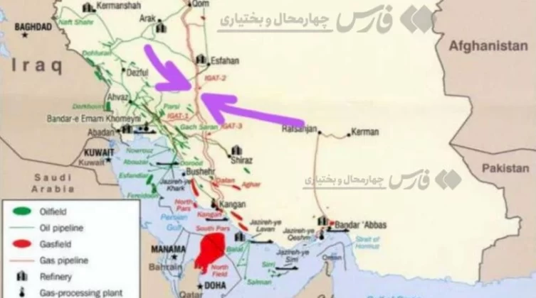 بالفيديو: انفجار كبير بخط رئيسي لنقل الغاز جنوب غربي إيران
