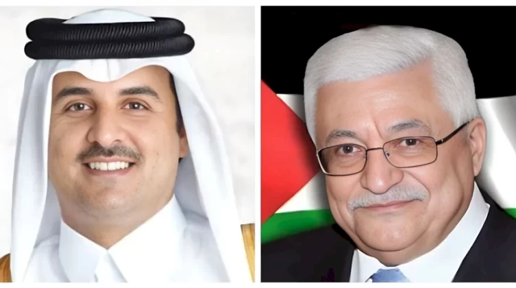 تفاصيل مكالمة هاتفية بين الرئيس عباس وأمير قطر