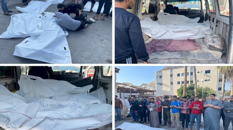 جثث 8 شهداء على أسرة مستشفى ناصر الطبي بين المرضى منذ 4 أيام!