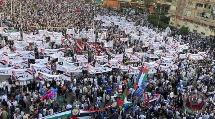 مظاهرات حاشدة في مصر احتجاجًا على تهجير الفلسطينيين
