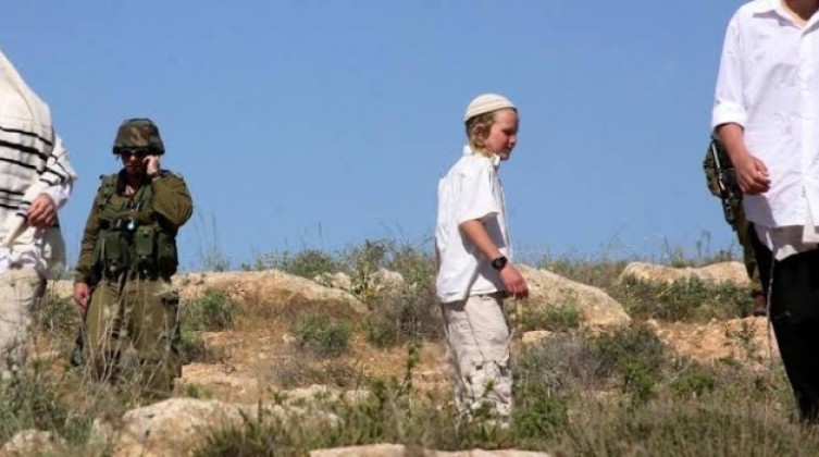 إصابة مسنة وحفيدها ومتضامنتين أجنبيتين بهجوم للمستوطنين شرق رام الله