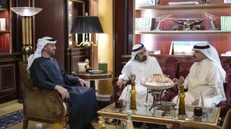 تفاصيل لقاء رئيس الإمارات مع ملك البحرين