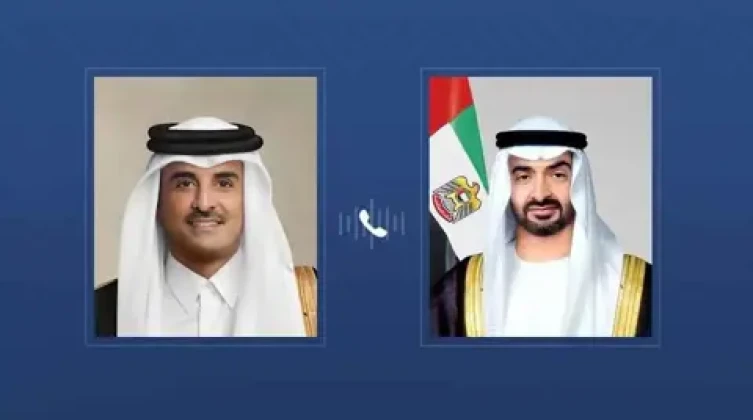 ‎رئيس الإمارات وأمير قطر يبحثان العلاقات الأخوية والتطورات الإقليمية