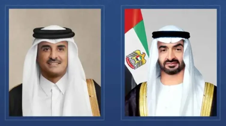 الرئيس الإماراتي وأمير قطر يبحثان التطورات الإقليمية