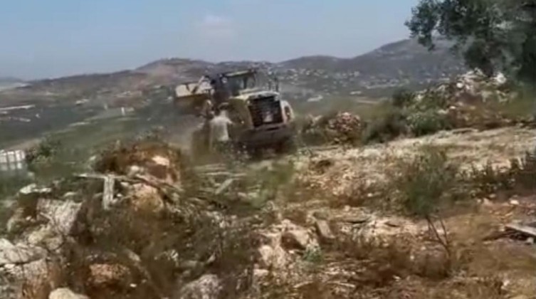 الاحتلال يُواصل تجريف أراضي مزروعة بالزيتون جنوب جنين