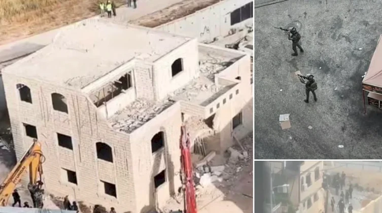 الاحتلال يهدم بناية مكونة من ثلاثة طوابق في عنزا جنوب جنين