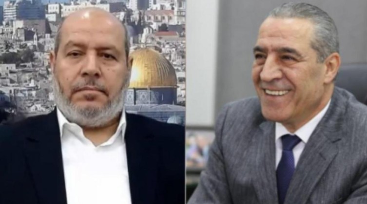 تفاصيل اتصال هاتفي بين حسين الشيخ وخليل الحية