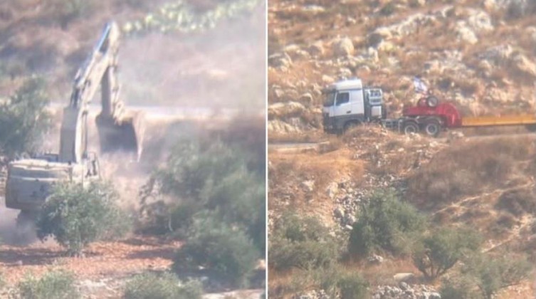 الاحتلال يُنفذ أعمال تجريف على الطريق الالتفافي غرب نابلس