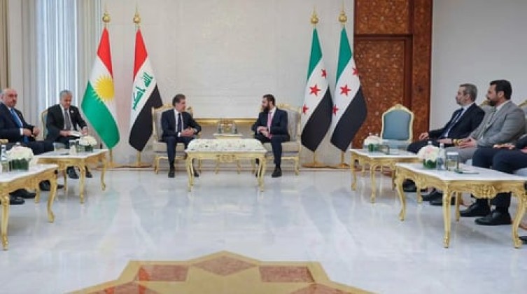 الشرع وبارزاني يبحثان في دمشق تعزيز التعاون الاقتصادي ومستجدات المنطقة